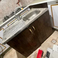 سینک تک قلو و کابینت