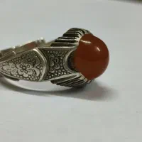 انگشتر عقیق یمنی(پرتقالی)