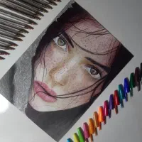 نقاش پرتره سیاه قلم و رئال