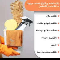نظافت منزل،راه پله وحیاط،دفترکار