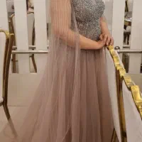 لباس مجلسی رنگ گلبهی یاسی سایز ۴۴تا ۵۰