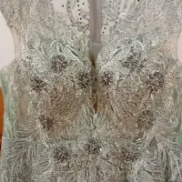 پیراهن گیپور مجلسی بسیار شیک سایز ۴۸ تا۵۰