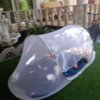 پشه بند یک 1 نفره دو نفره قایقی تور حریر بدون اهار