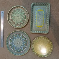 سینی فلزی طرح خاتم مناسب سوغات،پذیرایی،هدیه،زعفران|صنایع دستی و سایر لوازم تزئینی|مشهد, وکیل‌آباد|دیوار