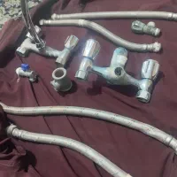 شیرآلات مخلوط حـمام و مخلوط ظرفشویی ۴تاشیلنگ پکیج