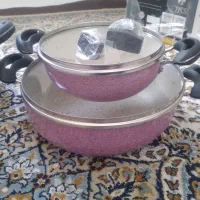 سرویس ۱۴پارچه قابلمه گرانیتی گابین یاسی رنگ|ظروف پخت‌وپز|اراک, |دیوار