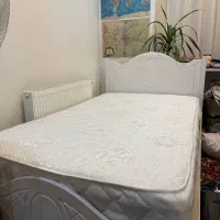 تخت یک و نیم نفره (عرض ۱۲۰) همراه با تشک طبی|تخت و سرویس خواب|ری, اقدسیه|دیوار