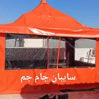 برزنت وطلق شفاف دور آلاچیق