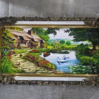 تابلوفرش منظره|تابلو فرش|اصفهان, نقش جهان|دیوار