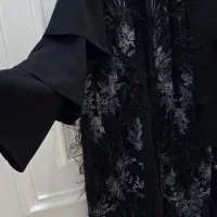 چندمانتومشکی مجلسی زنانه برند شیک مزونی مشکی۴۲تا۴۶
