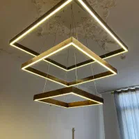 لوستر خطی چوبی