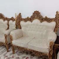 مبلمان سلطنتی چوب و پارچه|مبلمان خانگی و میز عسلی|شهریار, شهرک امیریه|دیوار