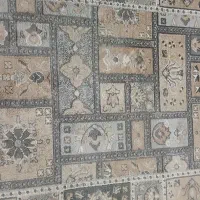 فرش کناره طوسی کرم