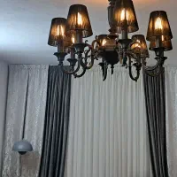 پرده باوالان وحریروپشت پرده،طوسی ونقره ای،همه ۴۸۰۰