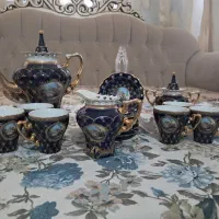 ظرفهای لیلی مجنون سرمه ای لب طلایی