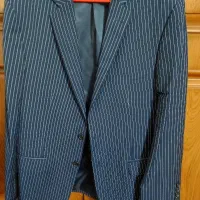 کت شلوارسرمه ای خط دارسایز56بسیار باکیفیتmxco
