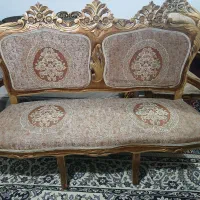 مبلمان ۹نفره کارکرده ولی تمیزه چوب کردو محکم|مبلمان خانگی و میز عسلی|اسلام‌شهر, شهرک انبیا|دیوار