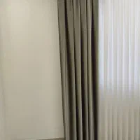 شال پرده مخمل طوسی