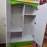 کمد کودک ،۲ عدد شلف بزرگ، ۲ عدد شلف کوچک، پرده|اسباب و اثاث بچه|بابل, |دیوار
