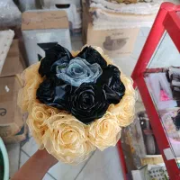 دسته گل روبانی