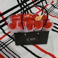 باکس گل رز روبانی|گل مصنوعی|شیراز, میانرود|دیوار
