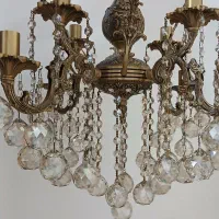 لوستر برنز آنتیک با دیوارکوب ست