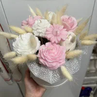 باکس گل شمع دستساز