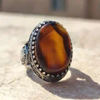 انگشتر مردانه عقیق یمانی