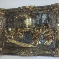 تابلو رزین و ساعت دیواری