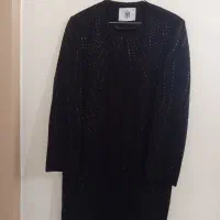 مانتو مشکی کرپ