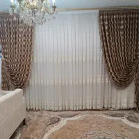 پرده حریر تُرک همراه با دو والون مخمل