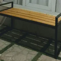 نیمکت چوبی فلزی
