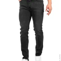 شلوار لی مردانه رنگ ذغالی کلاسیک سنگشور