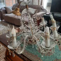 لوستر کریستال ۸ شاخه ای|لوستر و چراغ آویز|اصفهان, برازنده|دیوار