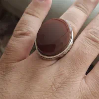 عقیق جگری(کرزی)یمنی اصل و درشت دستساز