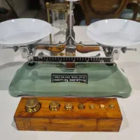 ترازو زرگری قدیمی سنگ برنجی وزنه طلا انتیک کفه ای|کلکسیون اشیاء عتیقه|تهران, پاسداران|دیوار