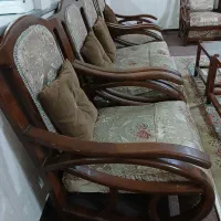 فروش مبلمان 8 نفره با میز پذیرائی،میز عسلی و کوسن|مبلمان خانگی و میز عسلی|پره‌سر, |دیوار