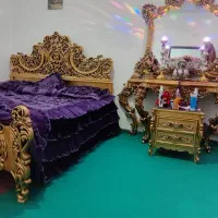 تختخواب دو نفره ۲عدد و کنسول و آینه وساعت ایستاده|تخت و سرویس خواب|زنجان, |دیوار