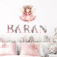 استیکر دیواری اتاق کودک اسم پری دیوار آبنباتی