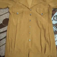 مانتو مخمل کبریتی کوتاه