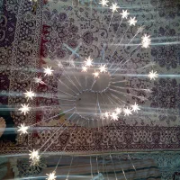 لوستر سقفی ۳۸ شاخه کریستالی کنترلی