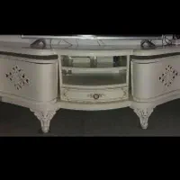 میز تلویزیون و بوفه سفید استخونی