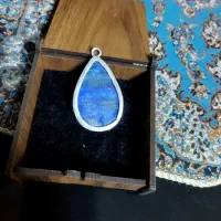 گردن آویز نقره کاملا دستساز لاجورد|جواهرات|ارومیه, |دیوار