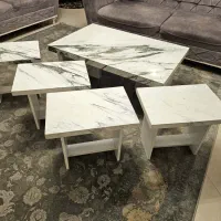 میز جلو مبلی و عسلی با سنگ طبیعی مرمر