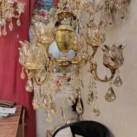 لوستر جاردین پارس1+1+6 سرپیچ e27برنجی با گارانتی