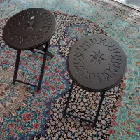 دوعدد میز تاشو چوبی-فروش فوری|مبلمان خانگی و میز عسلی|نور, |دیوار