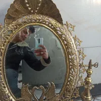آینه و شمعدان برنجی با قدمت|کلکسیون اشیاء عتیقه|مشهد, انصار|دیوار