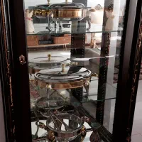 بوفه چوبی ۴ طبقه و داخل بوفه لامپ روشن میشه|بوفه، ویترین، کنسول|اراک, |دیوار