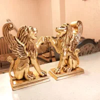 دکور چوبی /مجسمه چوبی شیر/دکوری شیر چوب