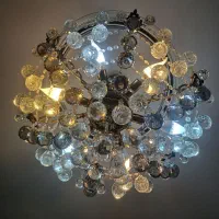 دو عدد لوستر کریستالی به همراه دیوار کوب|لوستر و چراغ آویز|ری, اقدسیه|دیوار